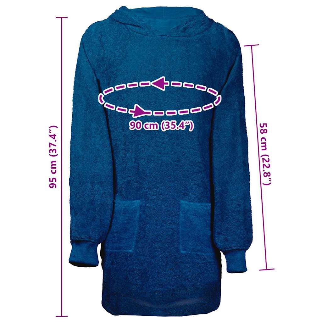 Bathrobe Navy Blue L Cotton   Bathrobe CHIN