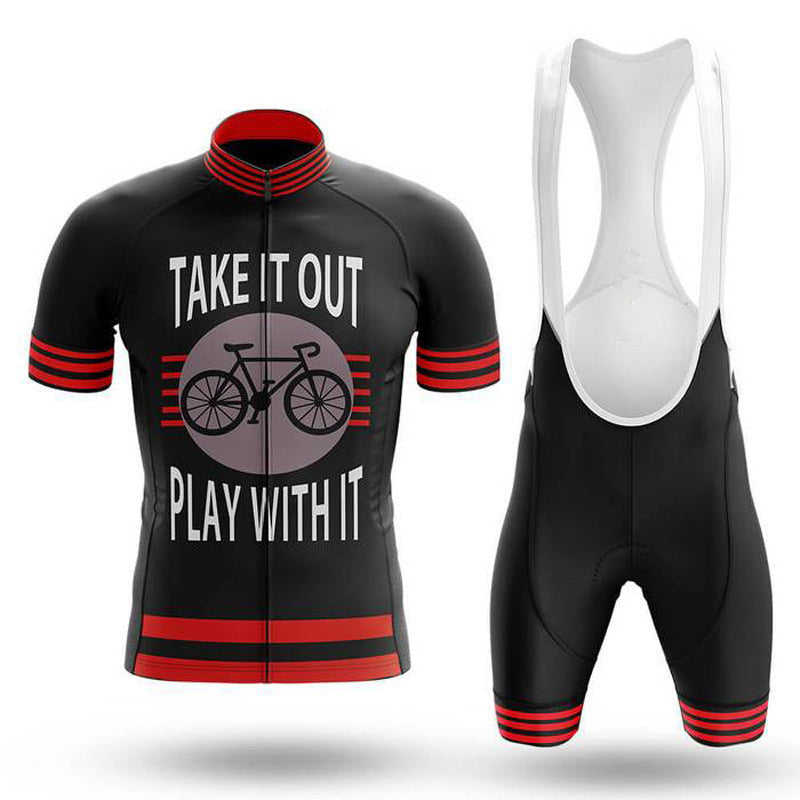 Road And Mountain Bike Cycling Jersey Short-sleeve Set With Back