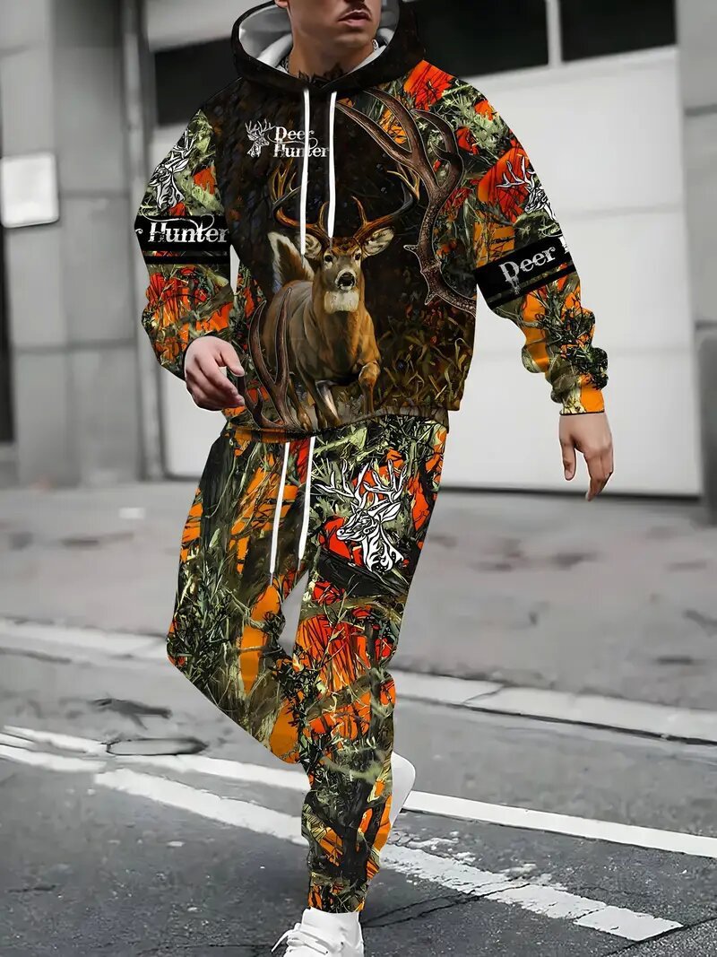 Men's Hooded Sweatshirt Sports Suit