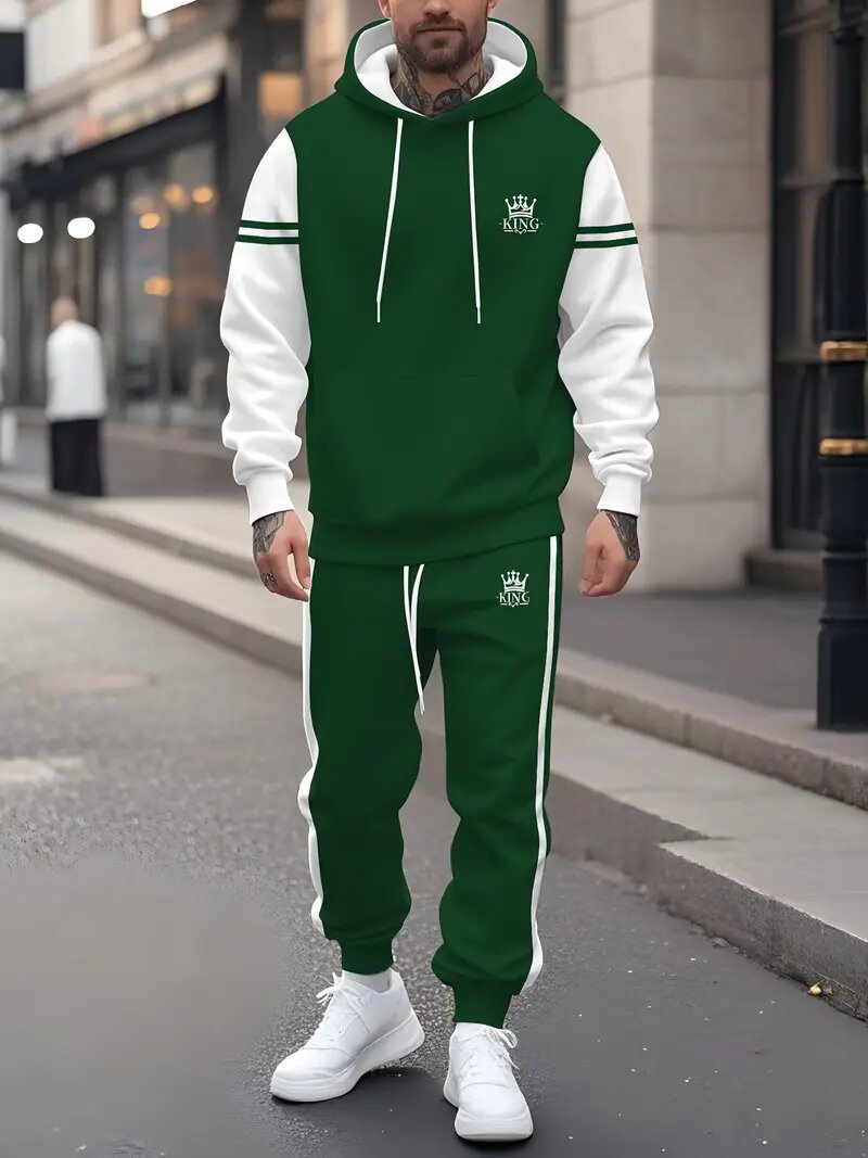 Men's Hooded Sweatshirt Sports Suit