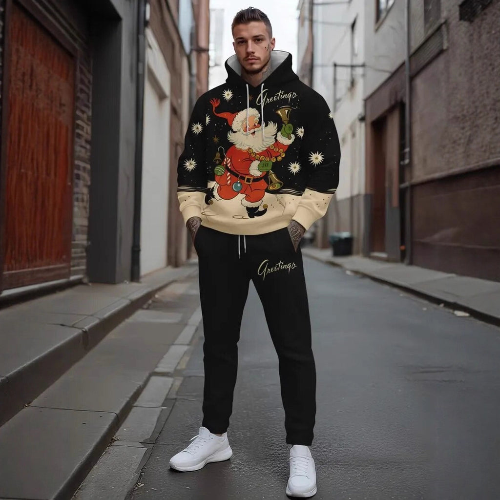 Men's Hooded Sweatshirt Sports Suit