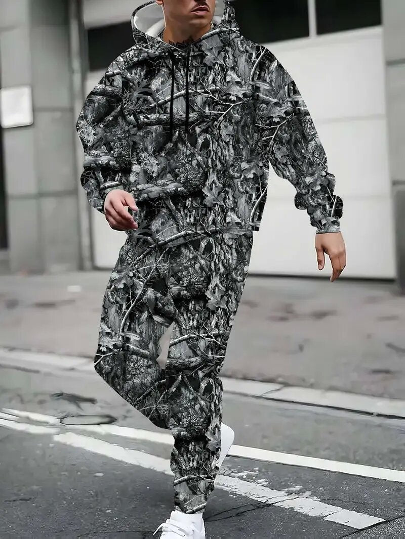 Men's Hooded Sweatshirt Sports Suit