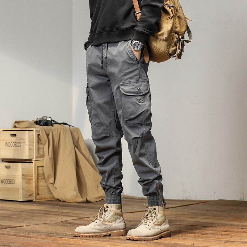 Overalls Men's Slim-fitting Ankle-tied Casual Pants Men's Pants Summer Trousers
