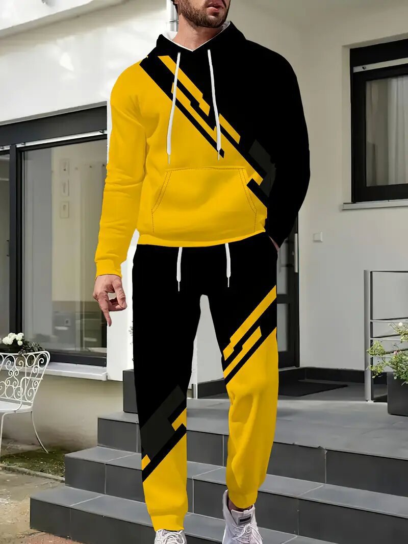 Men's Hooded Sweatshirt Sports Suit